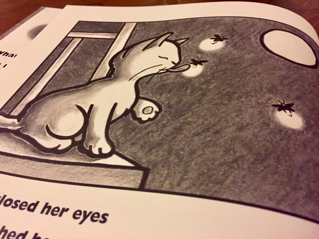 Artwork from the book Kitten's First Moon